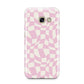 Retro Pink Check Samsung Galaxy A3 2017 Case on gold phone