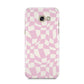 Retro Pink Check Samsung Galaxy A5 2017 Case on gold phone