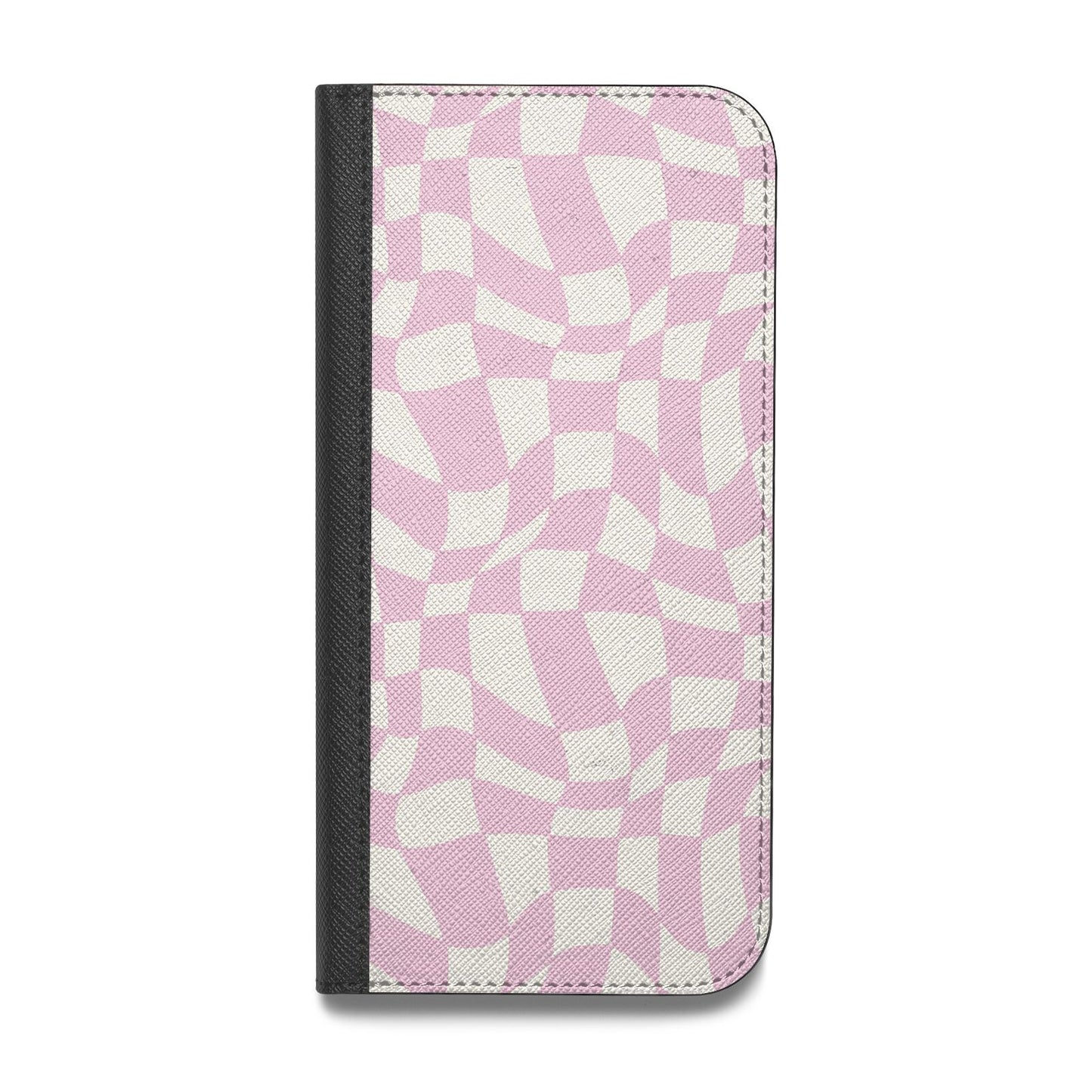 Retro Pink Check Vegan Leather Flip Samsung Case