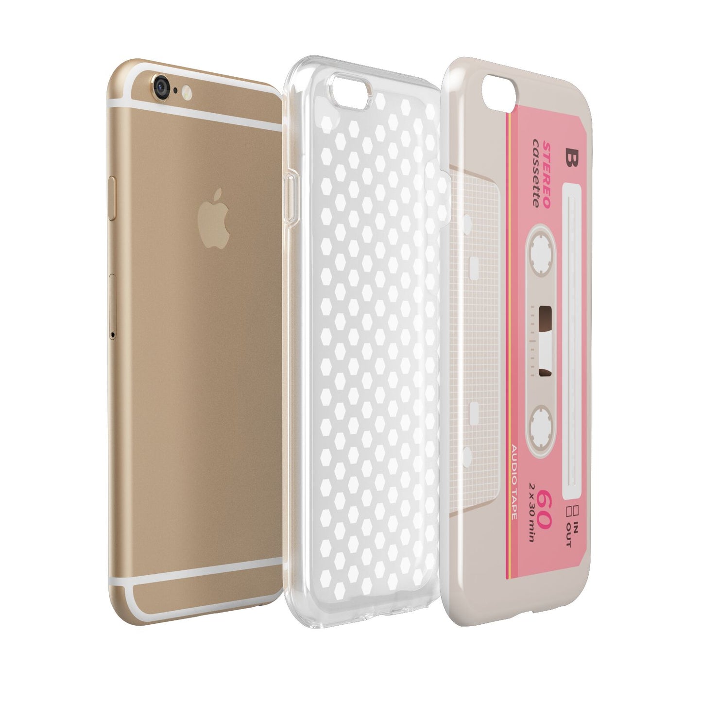 Retro Pink Tape Apple iPhone 6 3D Tough Case Expanded view