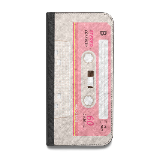 Retro Pink Tape Vegan Leather Flip Samsung Case