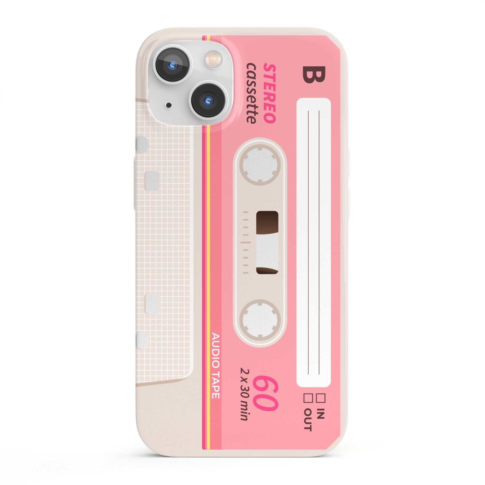 Retro Pink Tape iPhone 13 Full Wrap 3D Snap Case