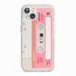 Retro Pink Tape iPhone 13 TPU Impact Case with White Edges