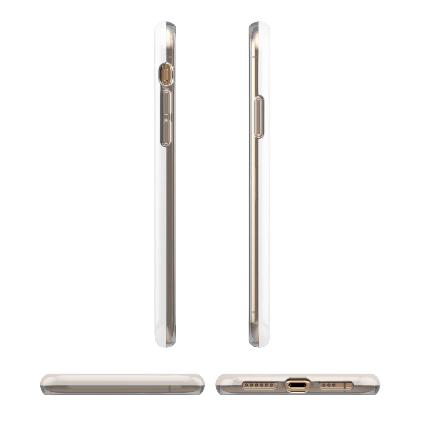 Retro Pink Tape iPhone XS 3D Tough Case in Gold Angled Images