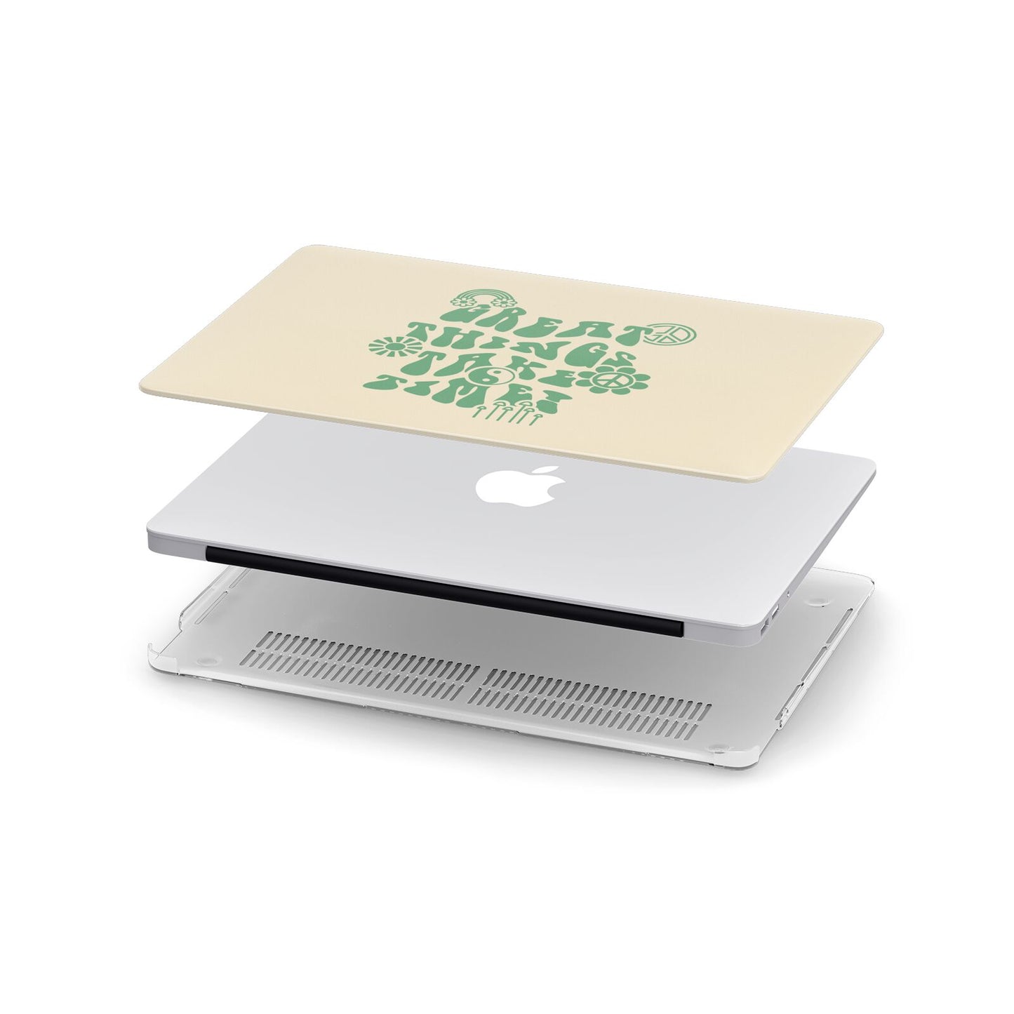 Retro Positive Quote Apple MacBook Case in Detail