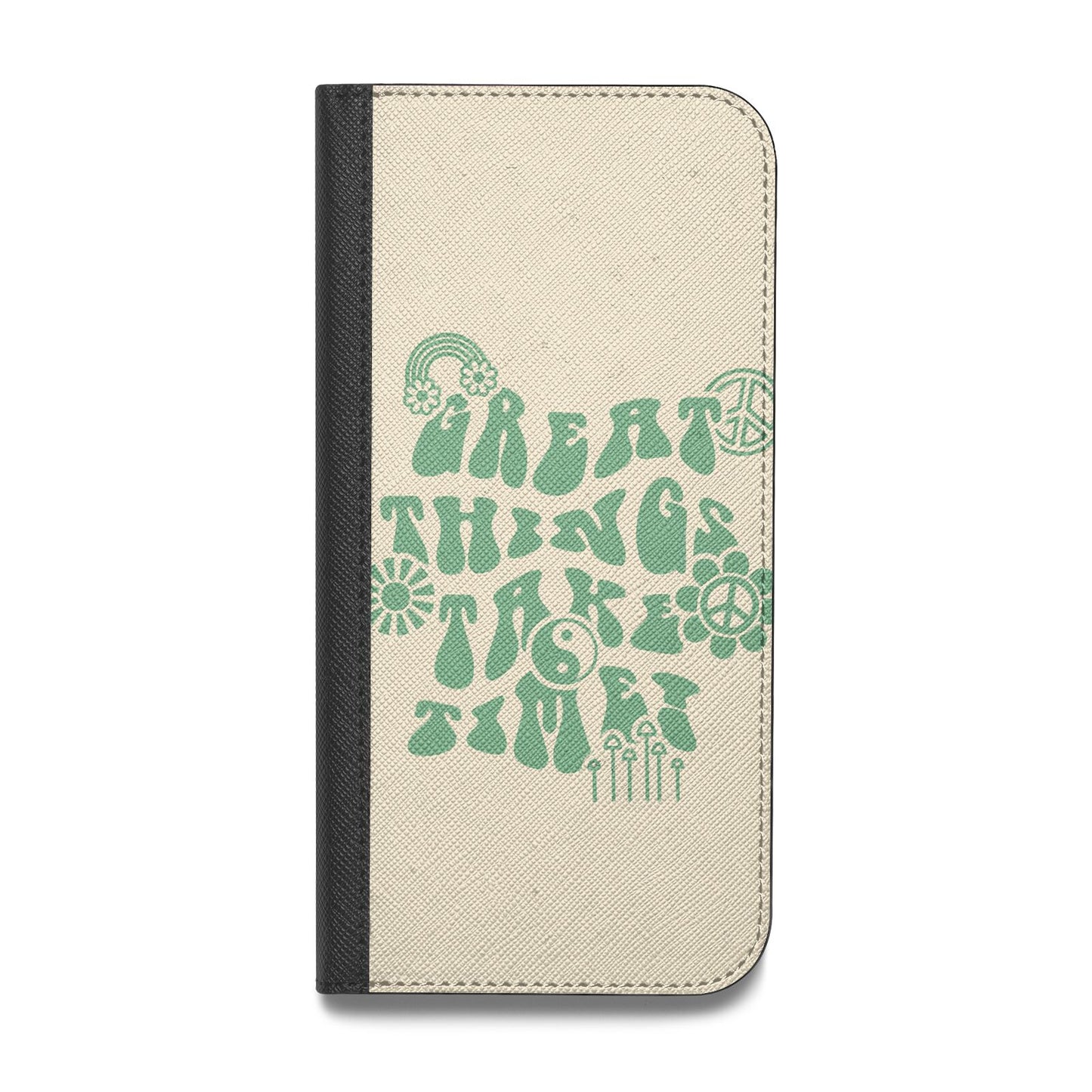 Retro Positive Quote Vegan Leather Flip Samsung Case