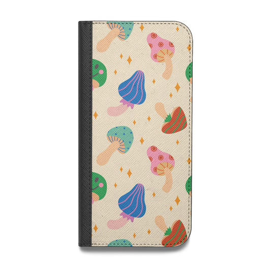 Retro Psychedelic Mushrooms Vegan Leather Flip Samsung Case