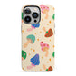 Retro Psychedelic Mushrooms iPhone 13 Pro Full Wrap 3D Tough Case