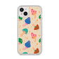 Retro Psychedelic Mushrooms iPhone 14 Plus Clear Tough Case Starlight