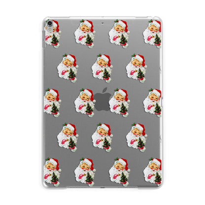 Retro Santa Face Apple iPad Silver Case