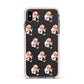 Retro Santa Face Apple iPhone Xs Max Impact Case Pink Edge on Black Phone