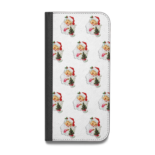 Retro Santa Face Vegan Leather Flip Samsung Case