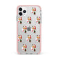 Retro Santa Face iPhone 11 Pro Max Impact Pink Edge Case