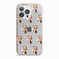 Retro Santa Face iPhone 13 Pro TPU Impact Case with Pink Edges