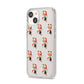 Retro Santa Face iPhone 14 Clear Tough Case Starlight Angled Image