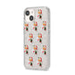 Retro Santa Face iPhone 14 Glitter Tough Case Starlight Angled Image