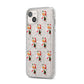 Retro Santa Face iPhone 14 Plus Glitter Tough Case Starlight Angled Image