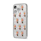 Retro Santa Face iPhone 14 Pro Max Glitter Tough Case Silver Angled Image