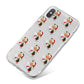 Retro Santa Face iPhone X Bumper Case on Silver iPhone