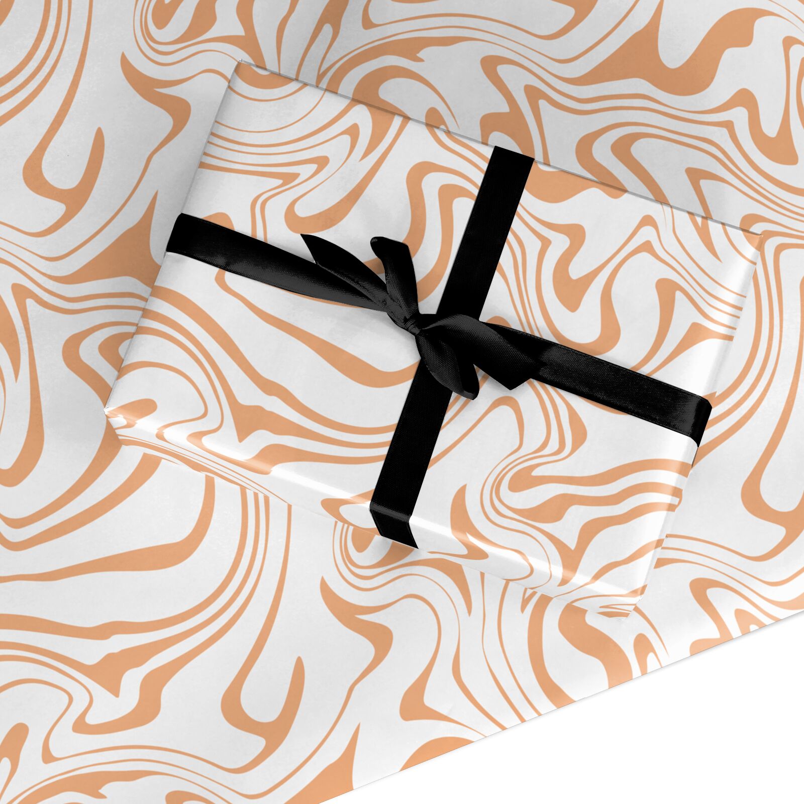 Retro Swirl Custom Wrapping Paper