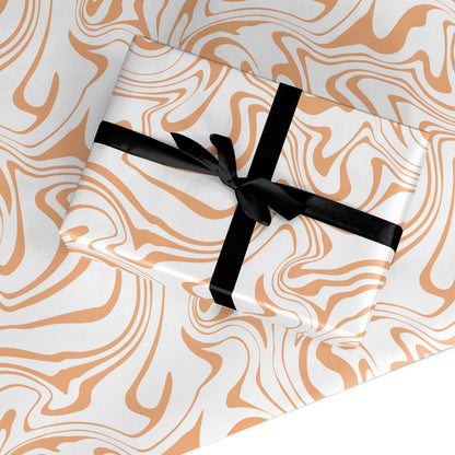 Retro Swirl Custom Wrapping Paper