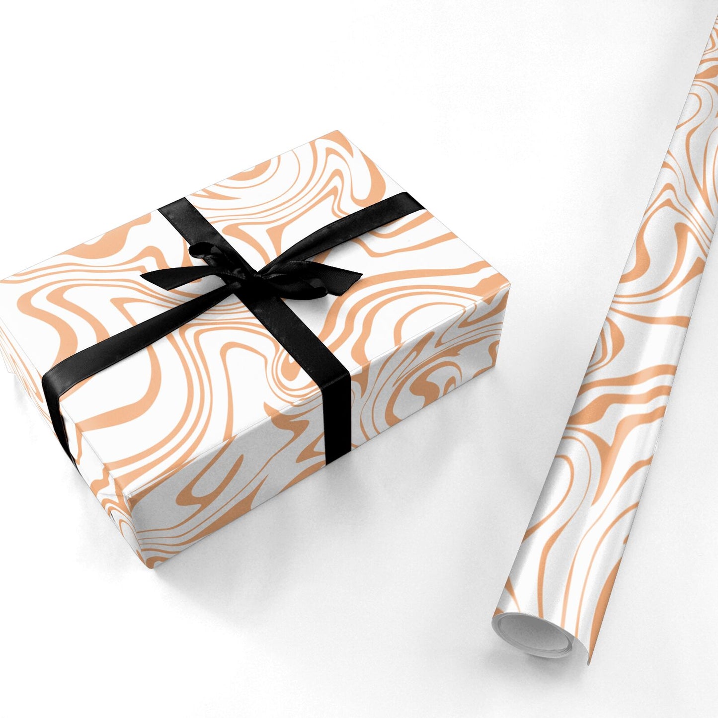 Retro Swirl Personalised Wrapping Paper