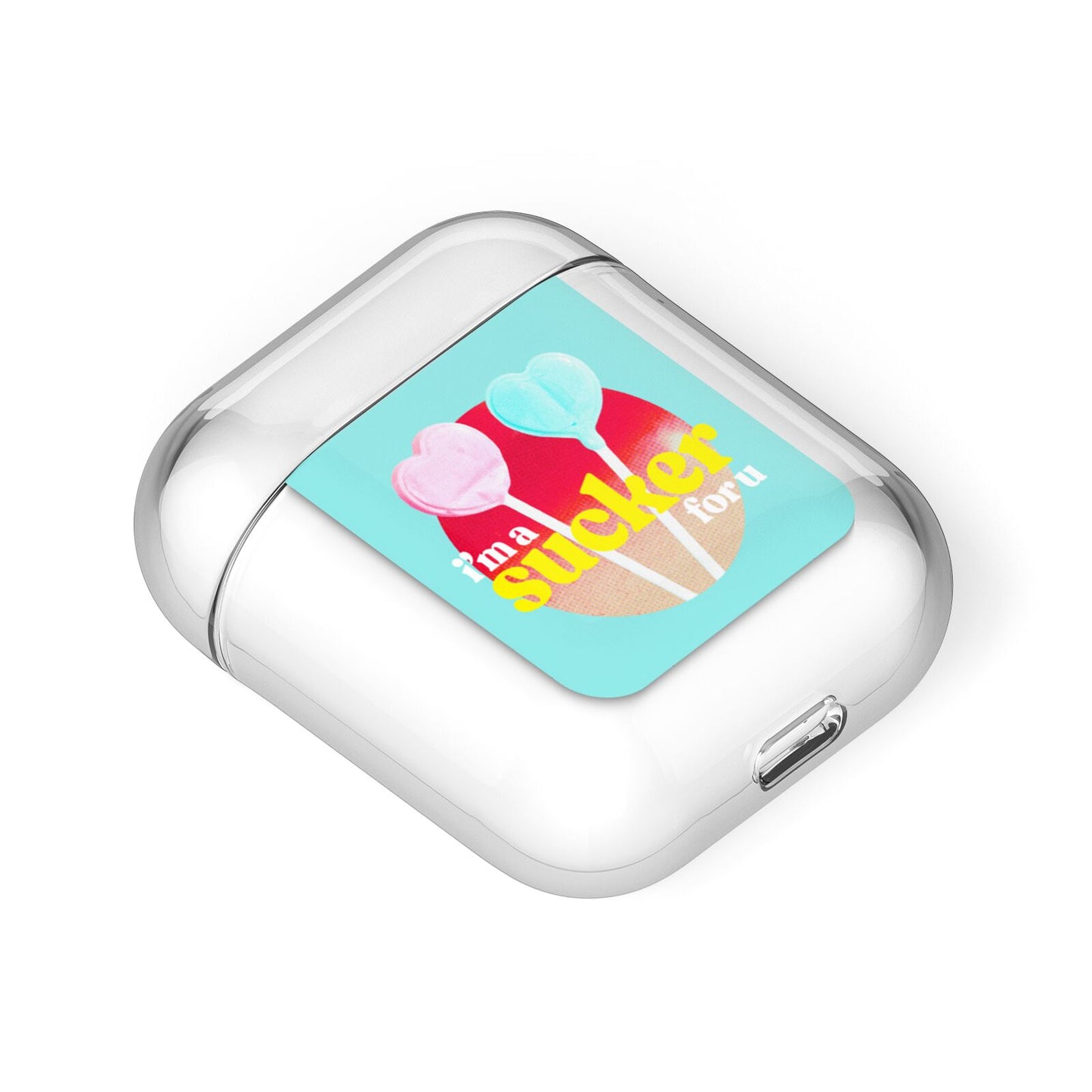 Retro Valentine AirPods Case Laid Flat