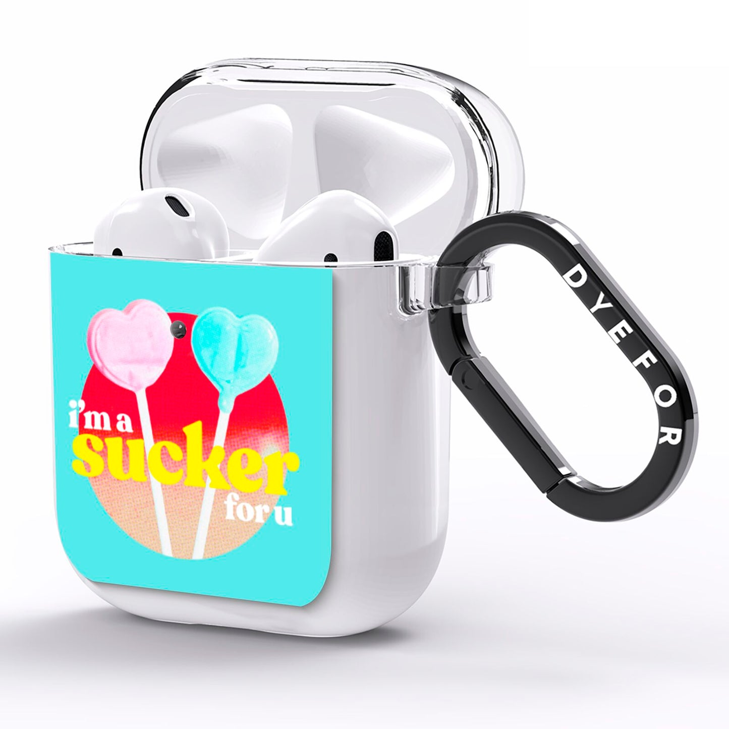 Retro Valentine AirPods Clear Case Side Image