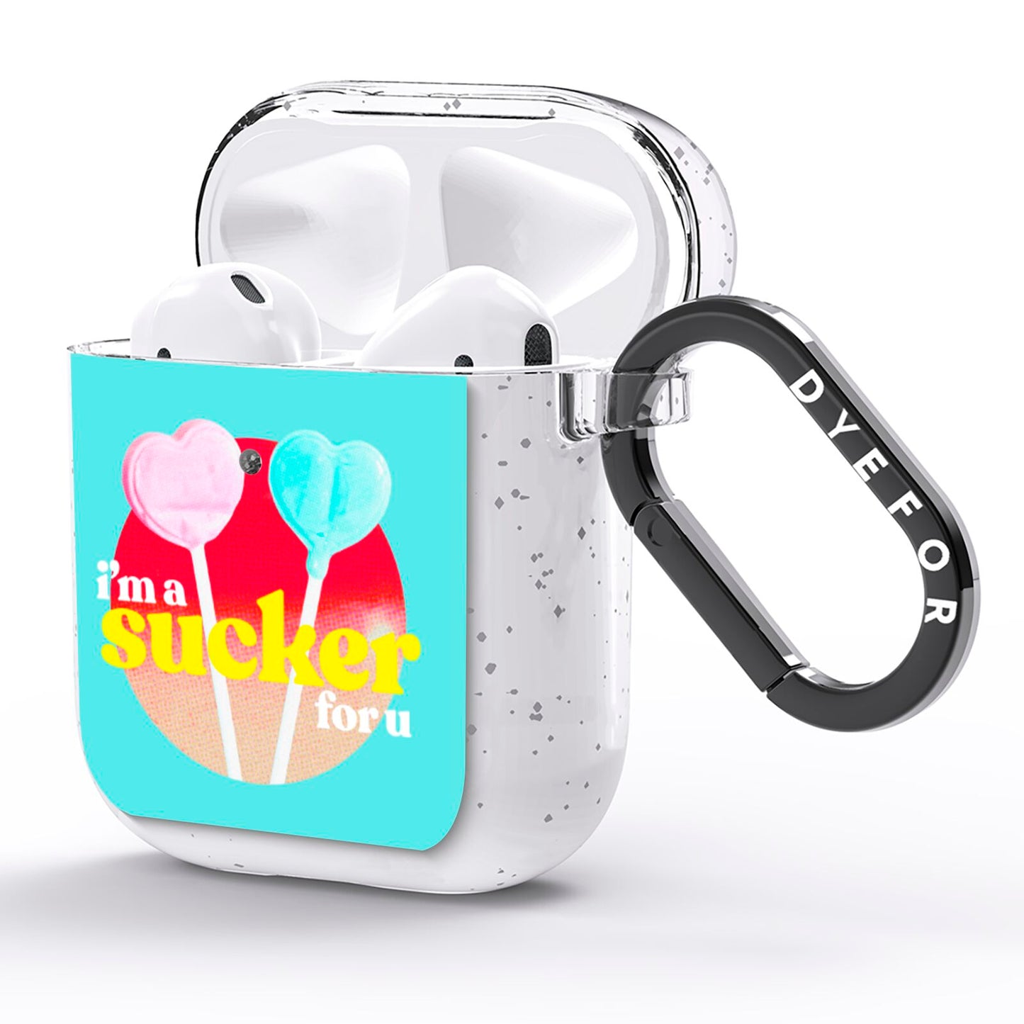 Retro Valentine AirPods Glitter Case Side Image