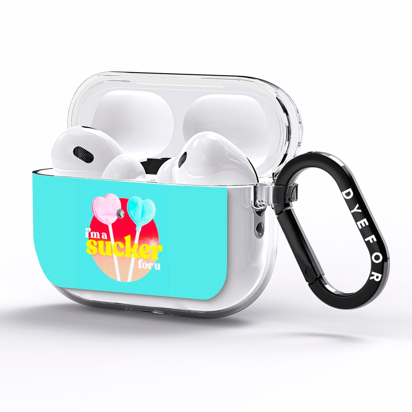 Retro Valentine AirPods Pro Clear Case Side Image