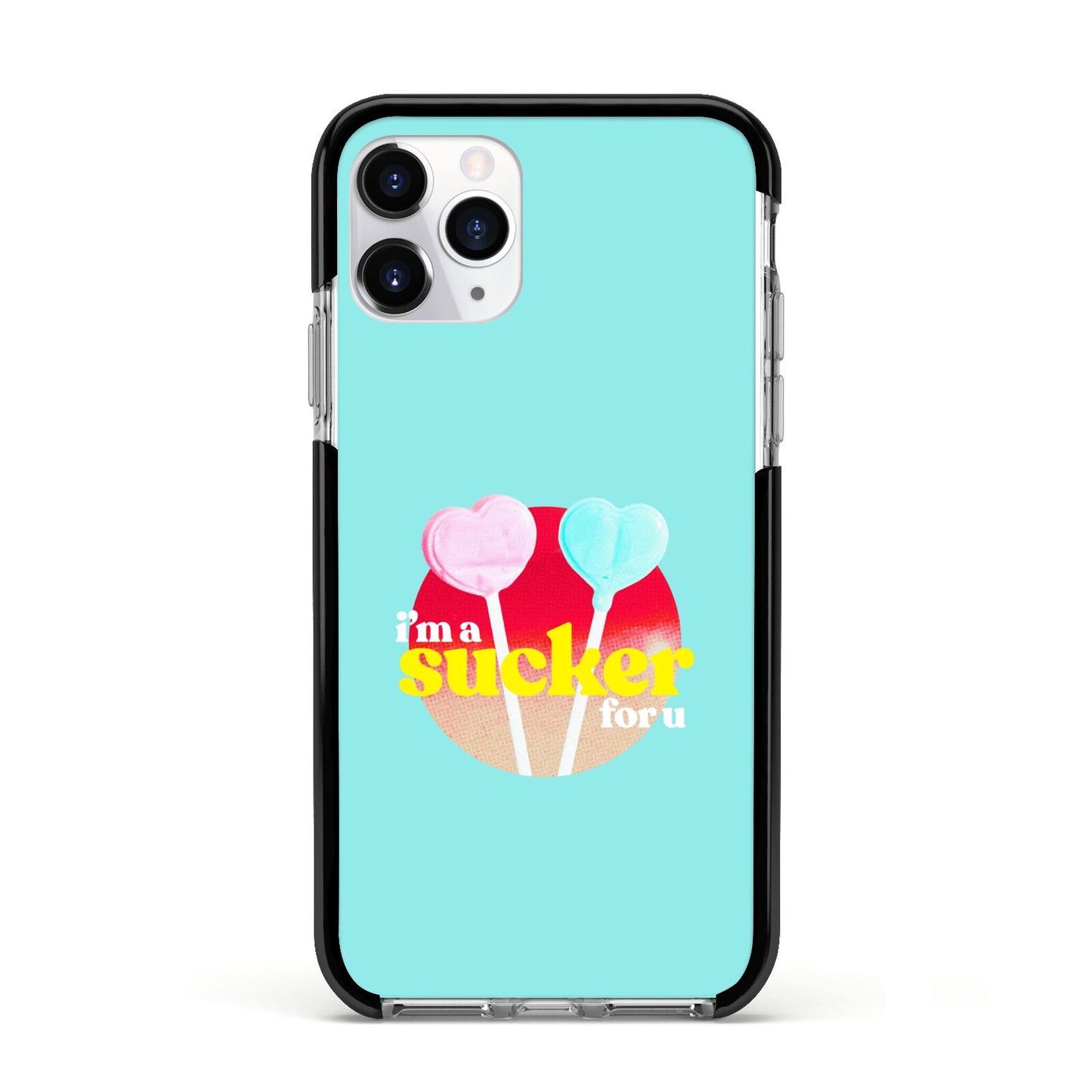 Retro Valentine Apple iPhone 11 Pro in Silver with Black Impact Case