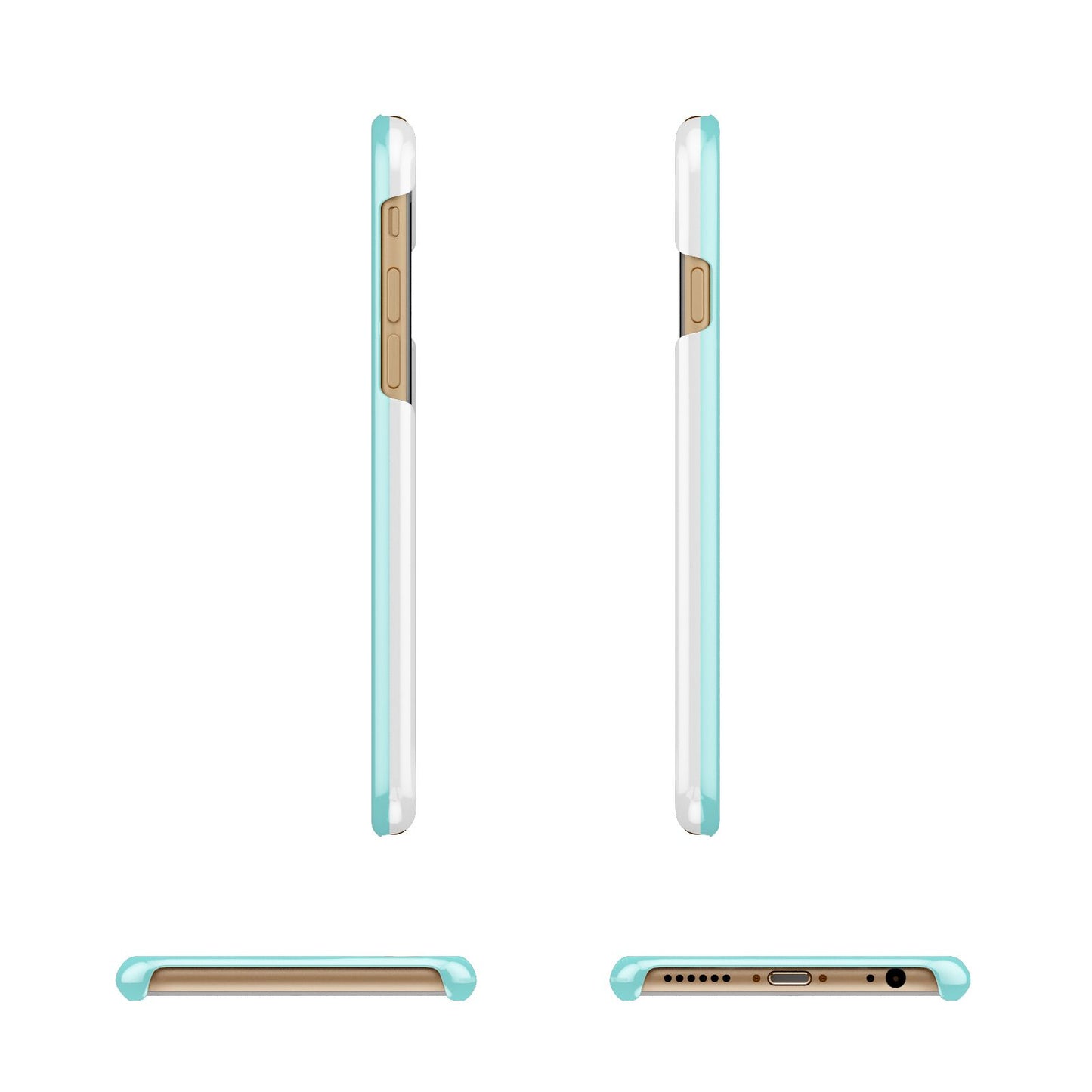 Retro Valentine Apple iPhone 6 3D Wrap Snap Case Angled Images