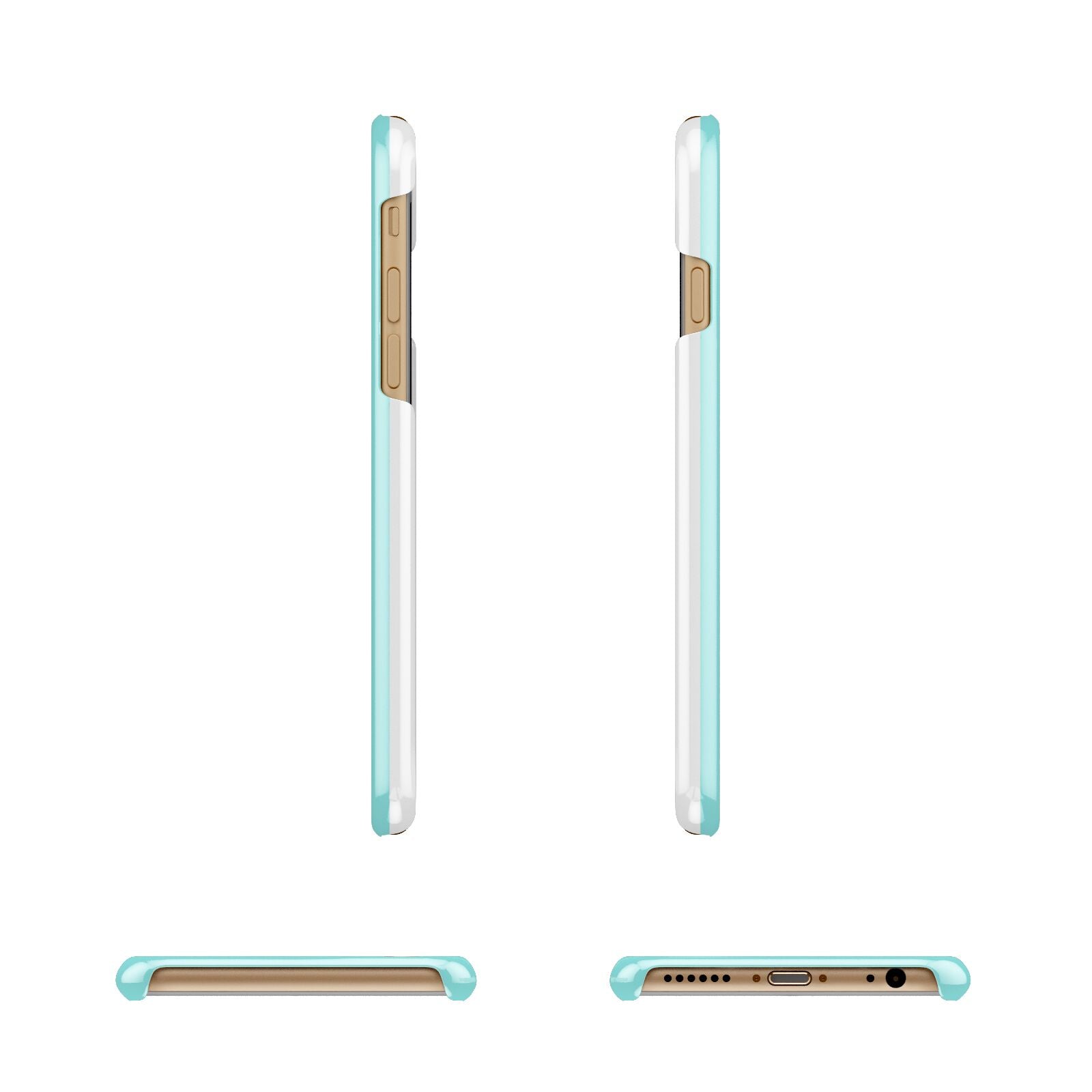 Retro Valentine Apple iPhone 6 3D Wrap Snap Case Angled Images