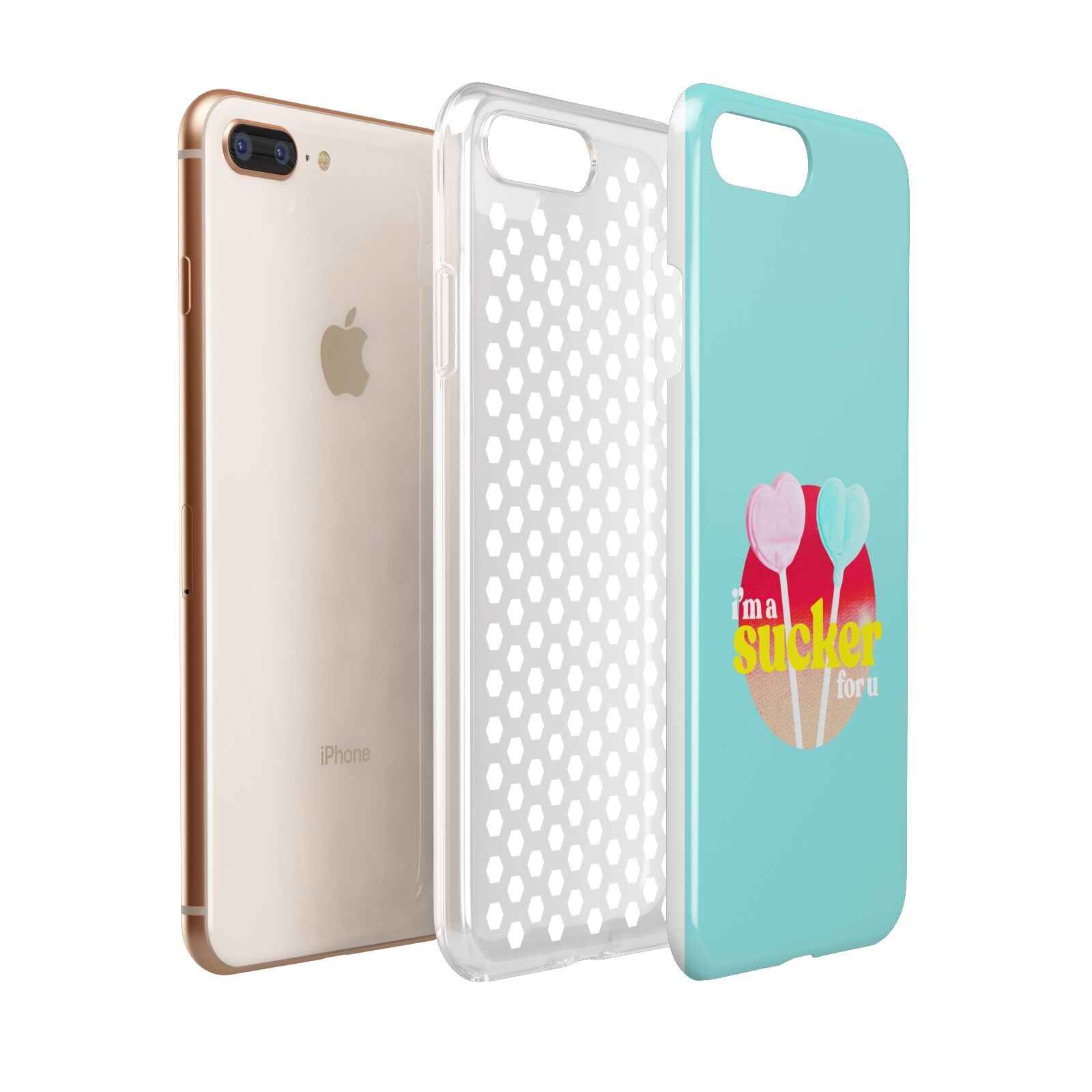 Retro Valentine Apple iPhone 7 8 Plus 3D Tough Case Expanded View