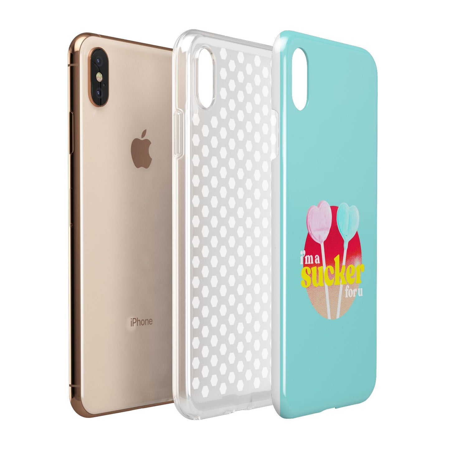 Retro Valentine Apple iPhone Xs Max 3D Tough Case Expanded View