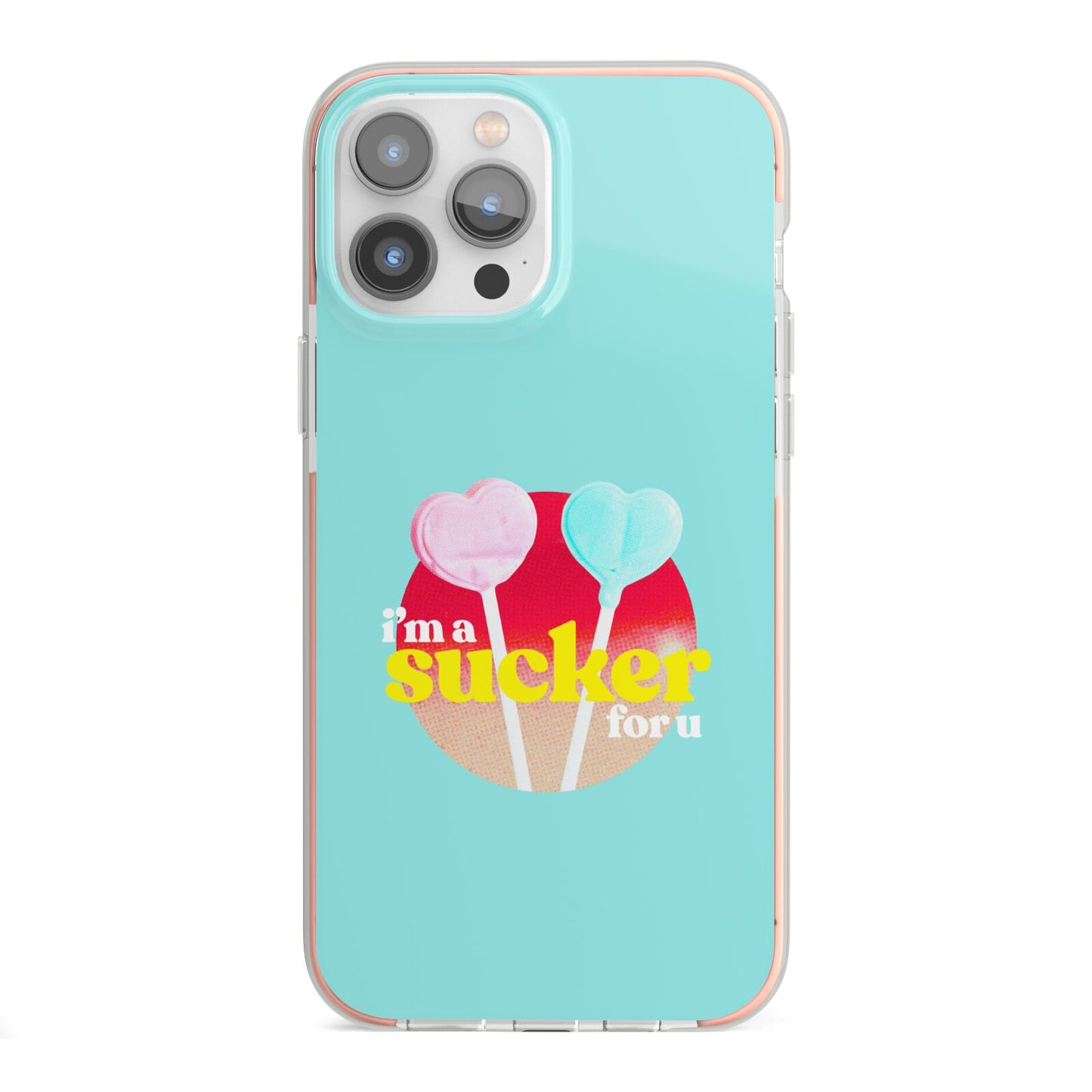 Retro Valentine iPhone 13 Pro Max TPU Impact Case with Pink Edges