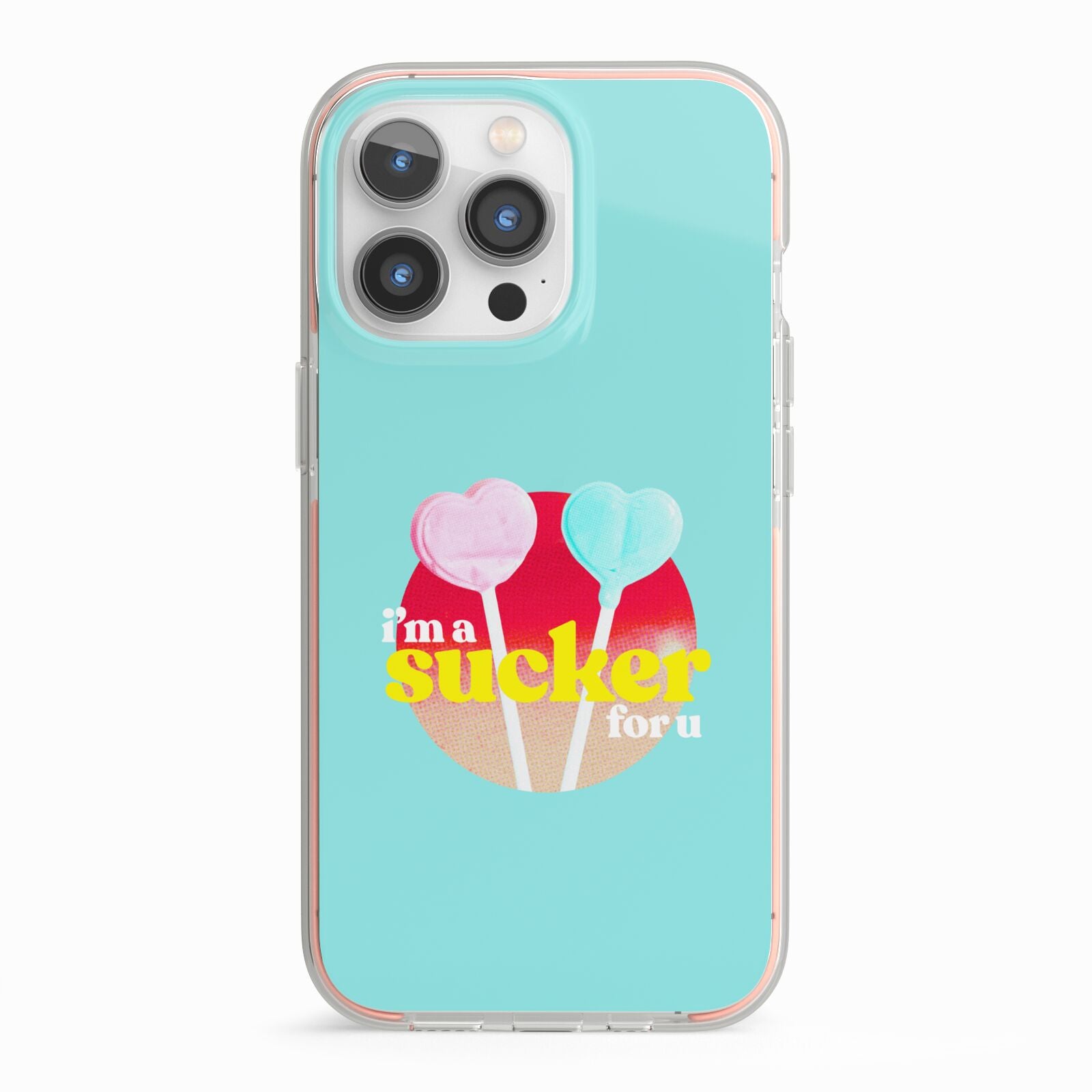 Retro Valentine iPhone 13 Pro TPU Impact Case with Pink Edges