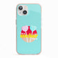 Retro Valentine iPhone 13 TPU Impact Case with Pink Edges