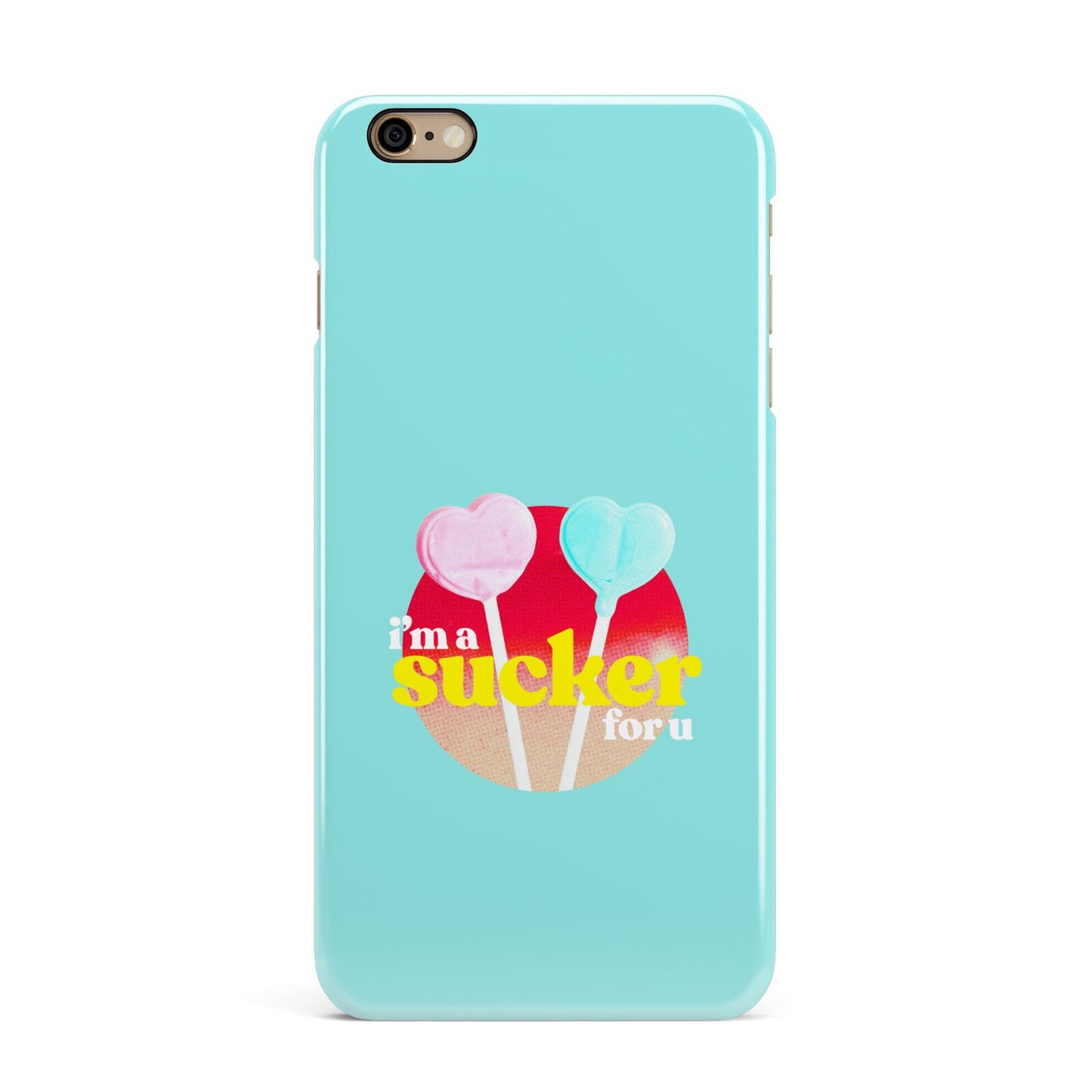 Retro Valentine iPhone 6 Plus 3D Snap Case on Gold Phone