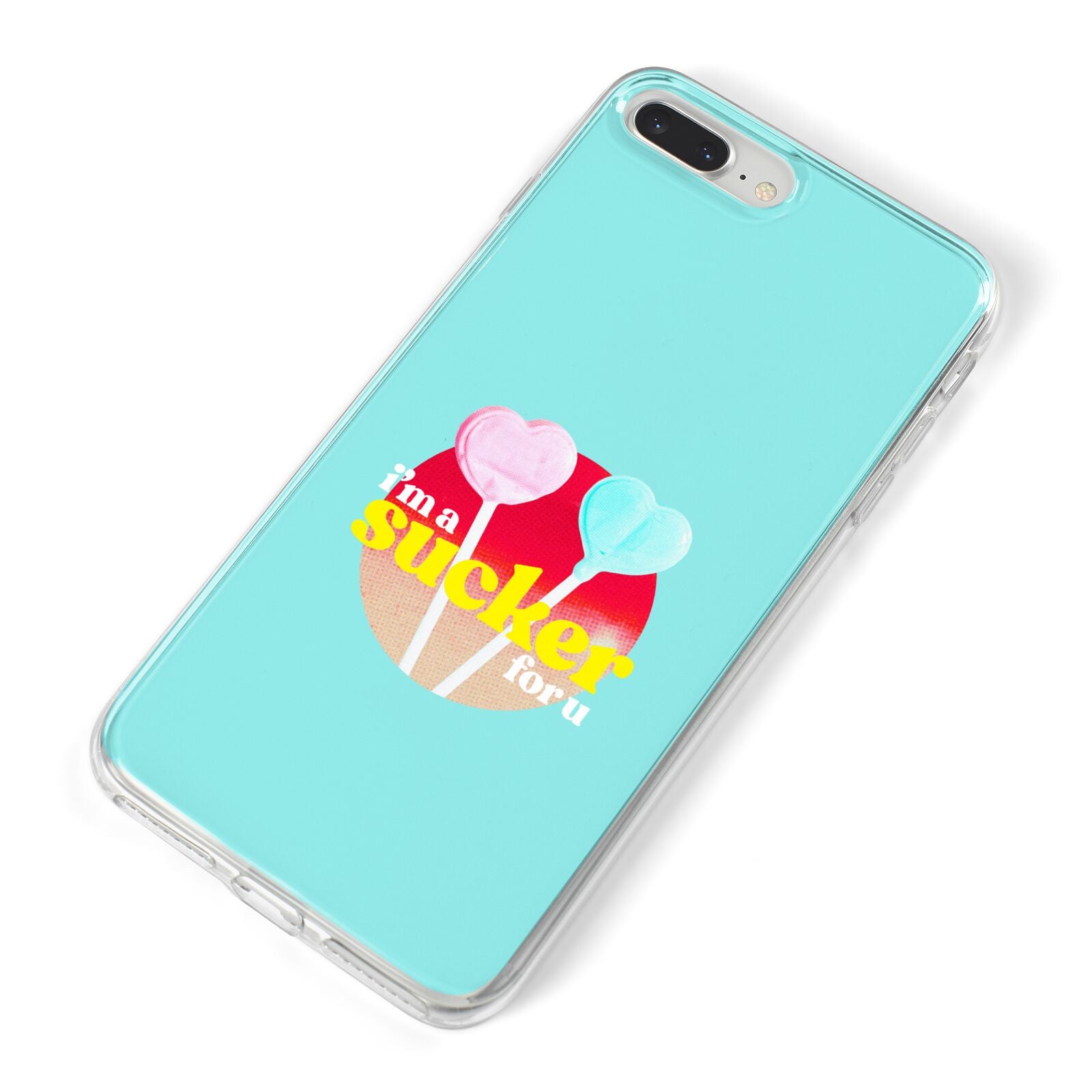 Retro Valentine iPhone 8 Plus Bumper Case on Silver iPhone Alternative Image