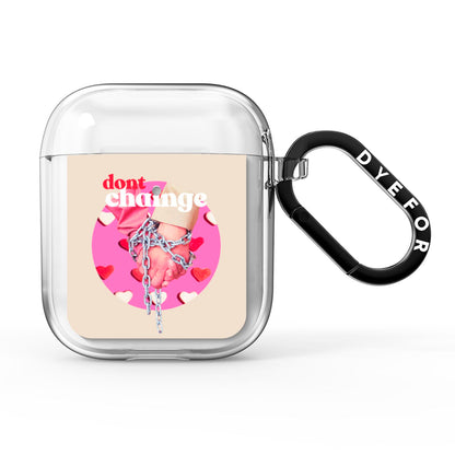 Retro Valentines Quote AirPods Clear Case