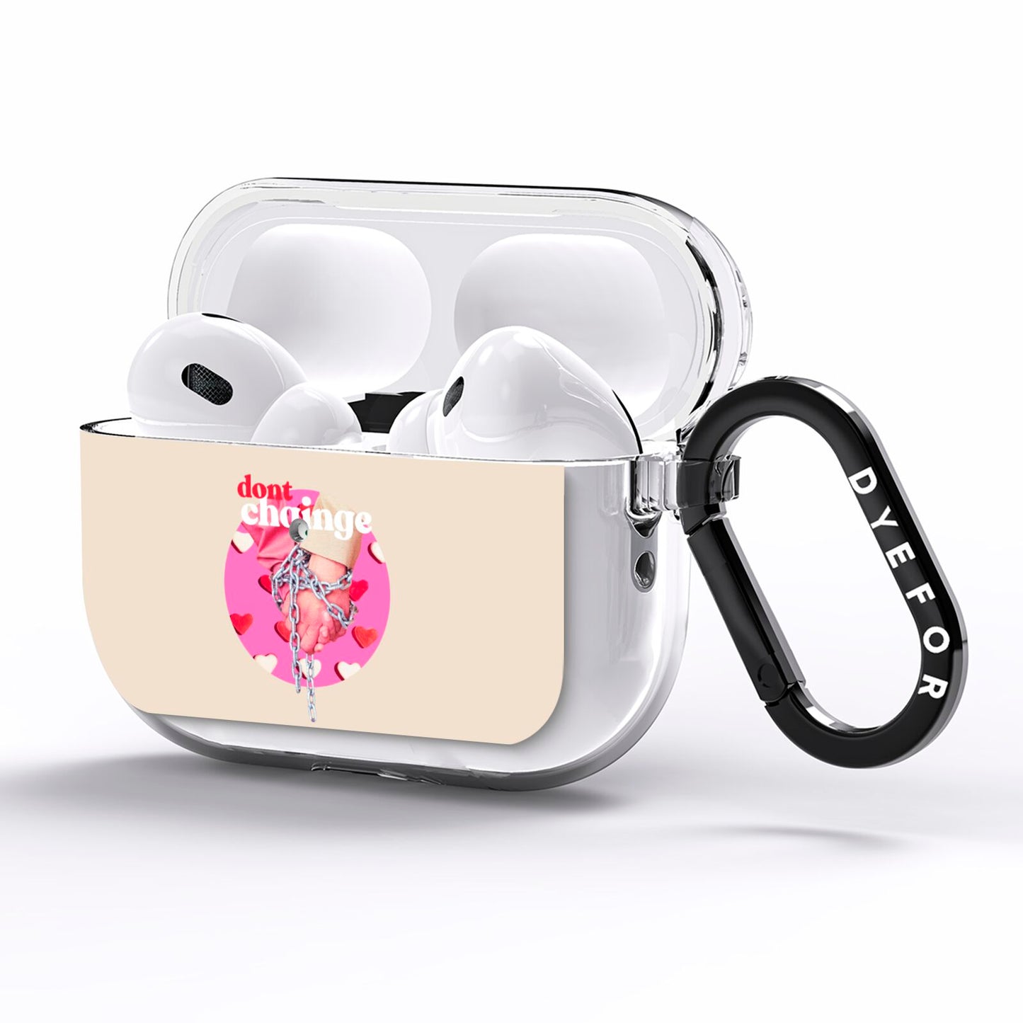 Retro Valentines Quote AirPods Pro Clear Case Side Image