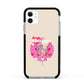 Retro Valentines Quote Apple iPhone 11 in White with Black Impact Case