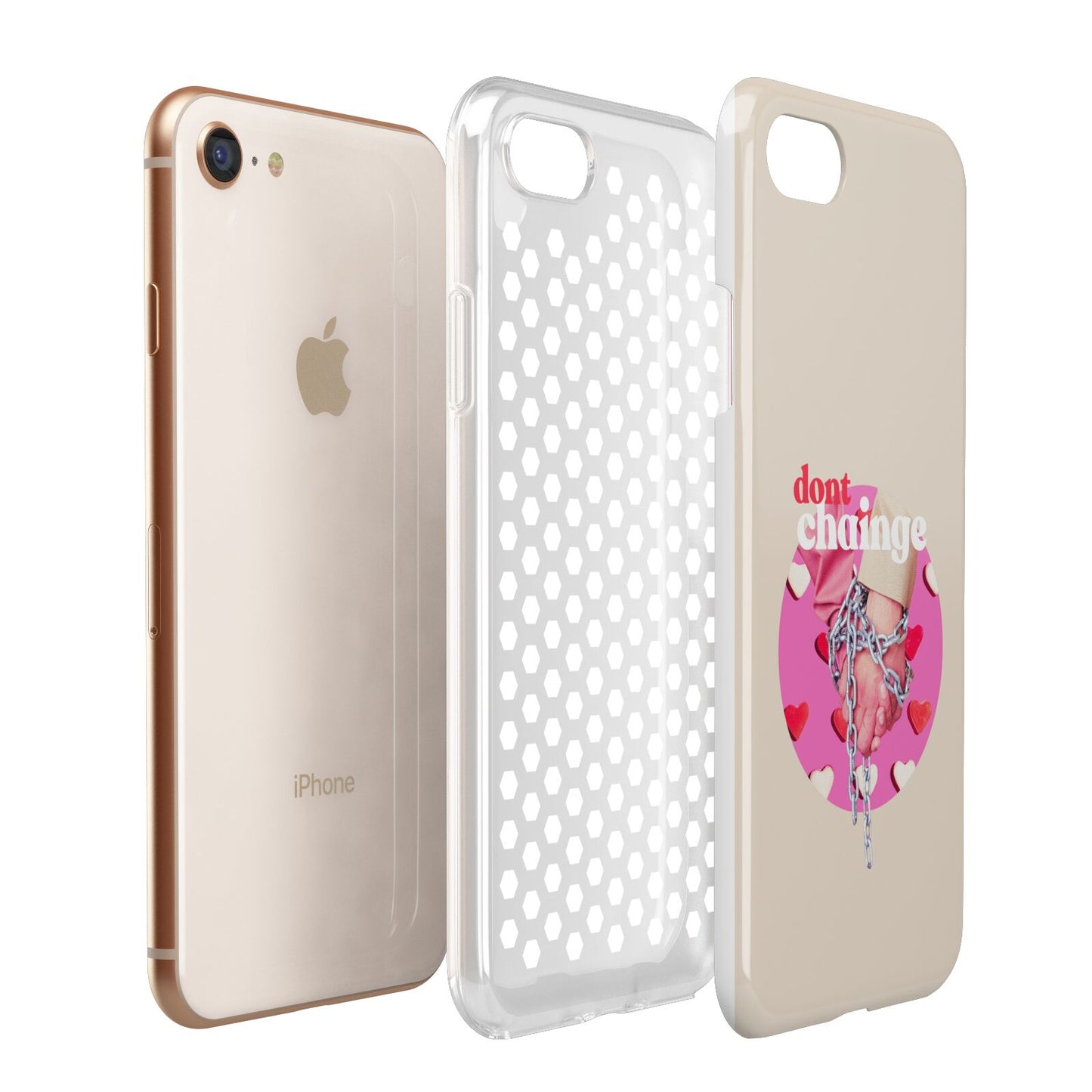 Retro Valentines Quote Apple iPhone 7 8 3D Tough Case Expanded View