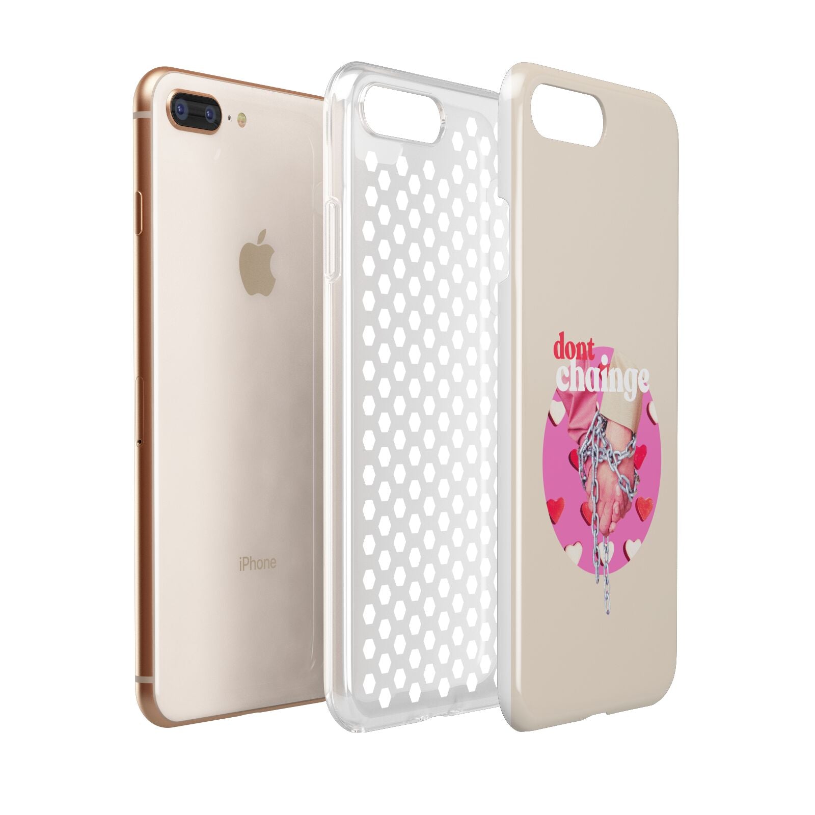 Retro Valentines Quote Apple iPhone 7 8 Plus 3D Tough Case Expanded View