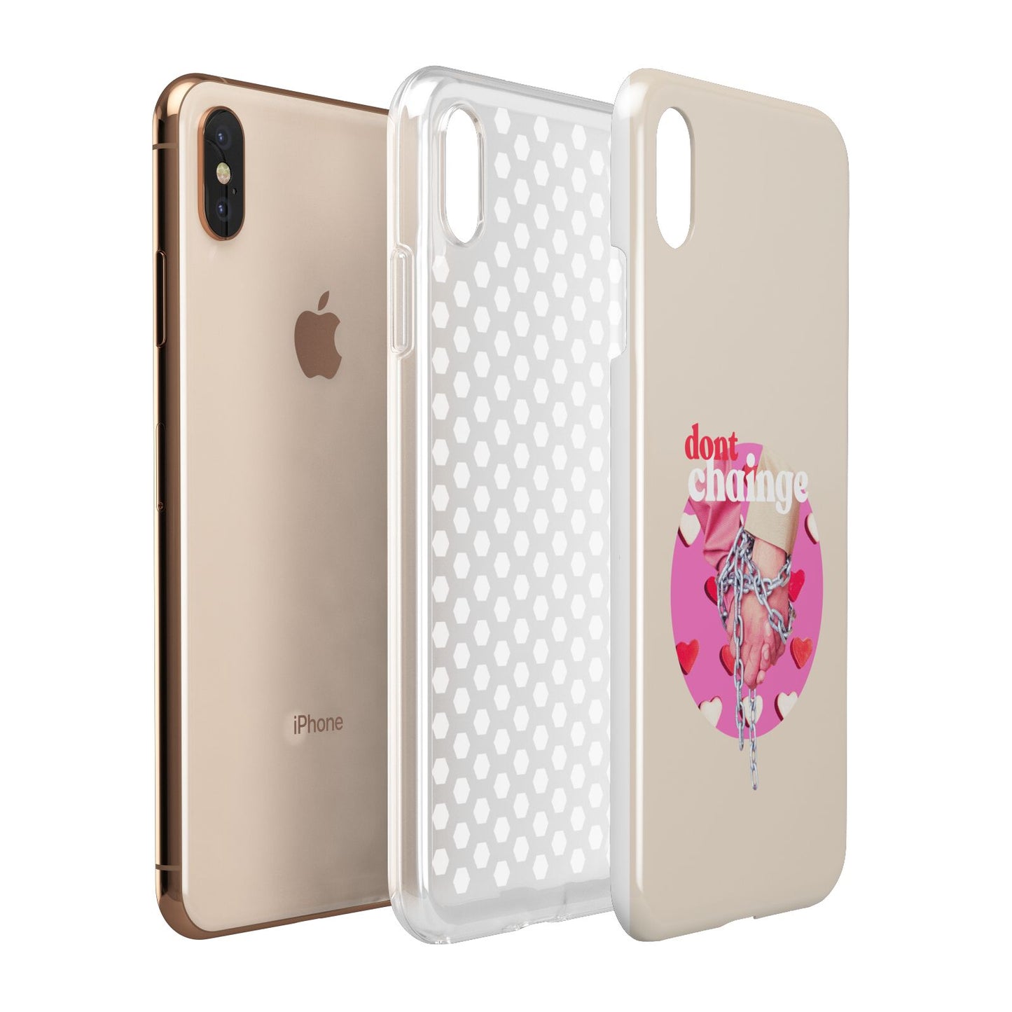 Retro Valentines Quote Apple iPhone Xs Max 3D Tough Case Expanded View