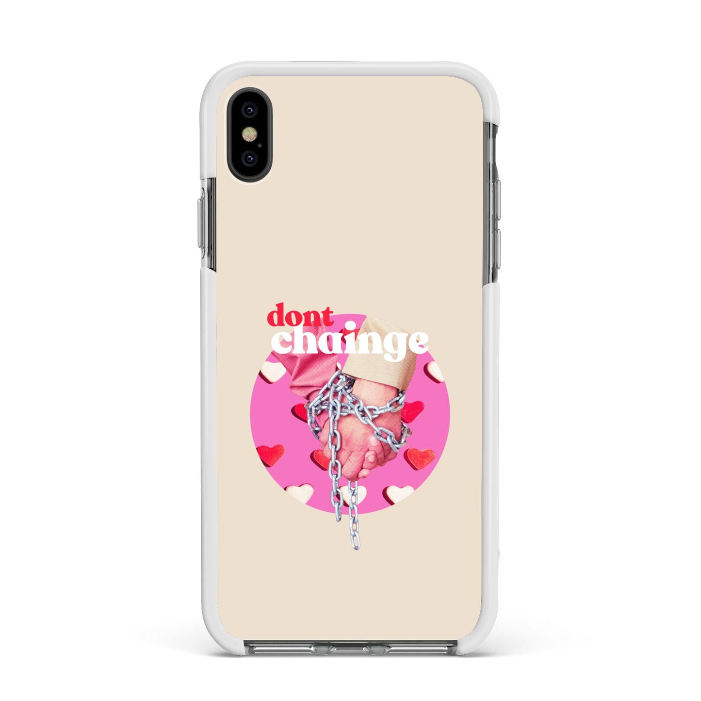 Retro Valentines Quote Apple iPhone Xs Max Impact Case White Edge on Black Phone