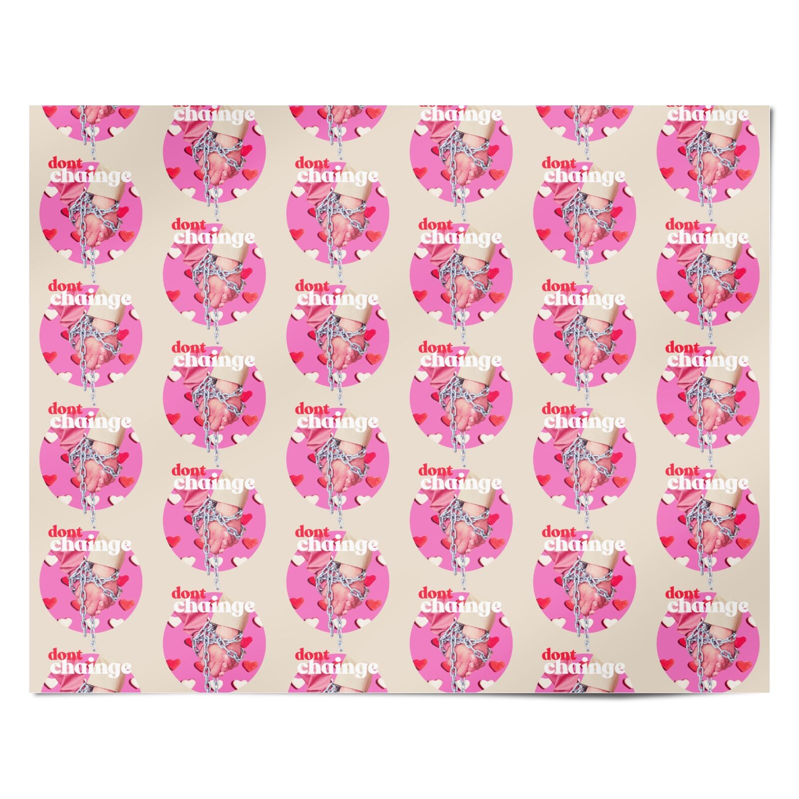 Retro Valentines Quote Personalised Wrapping Paper Alternative