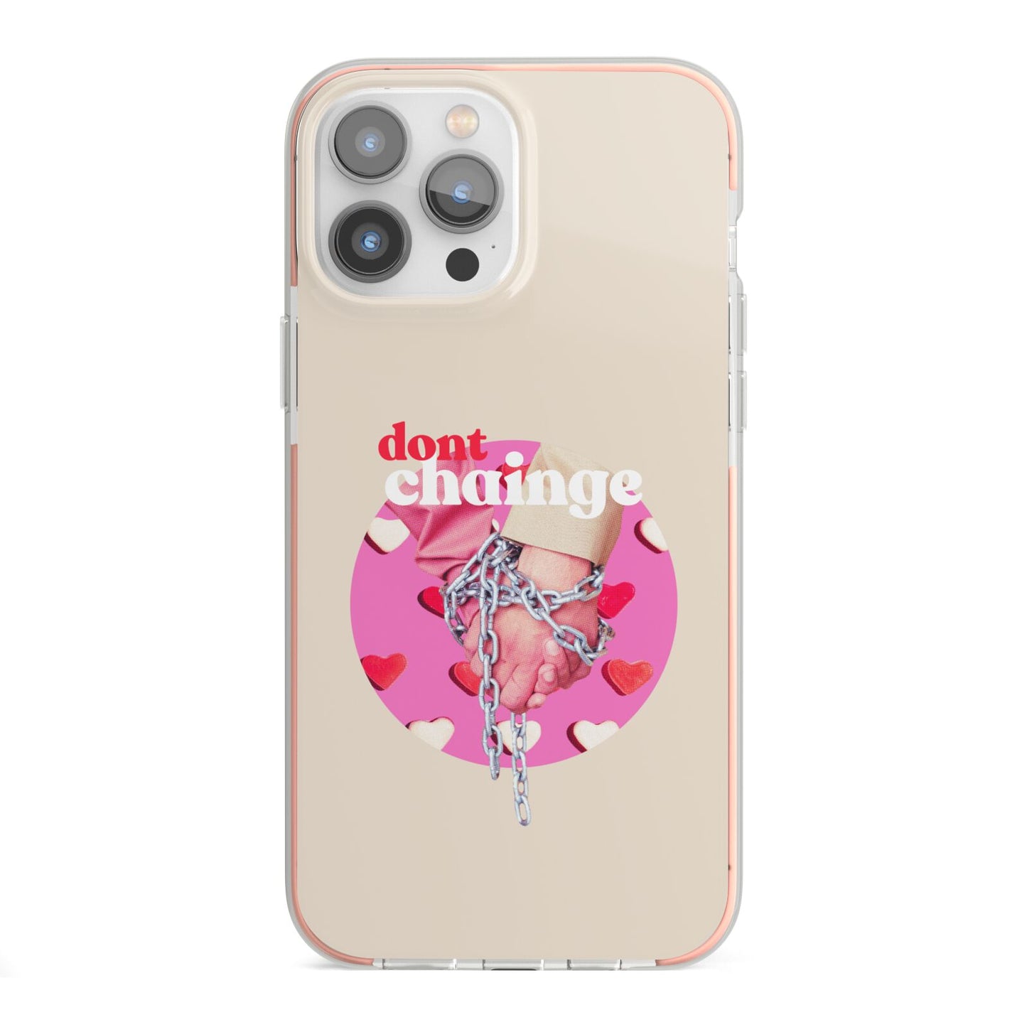 Retro Valentines Quote iPhone 13 Pro Max TPU Impact Case with Pink Edges