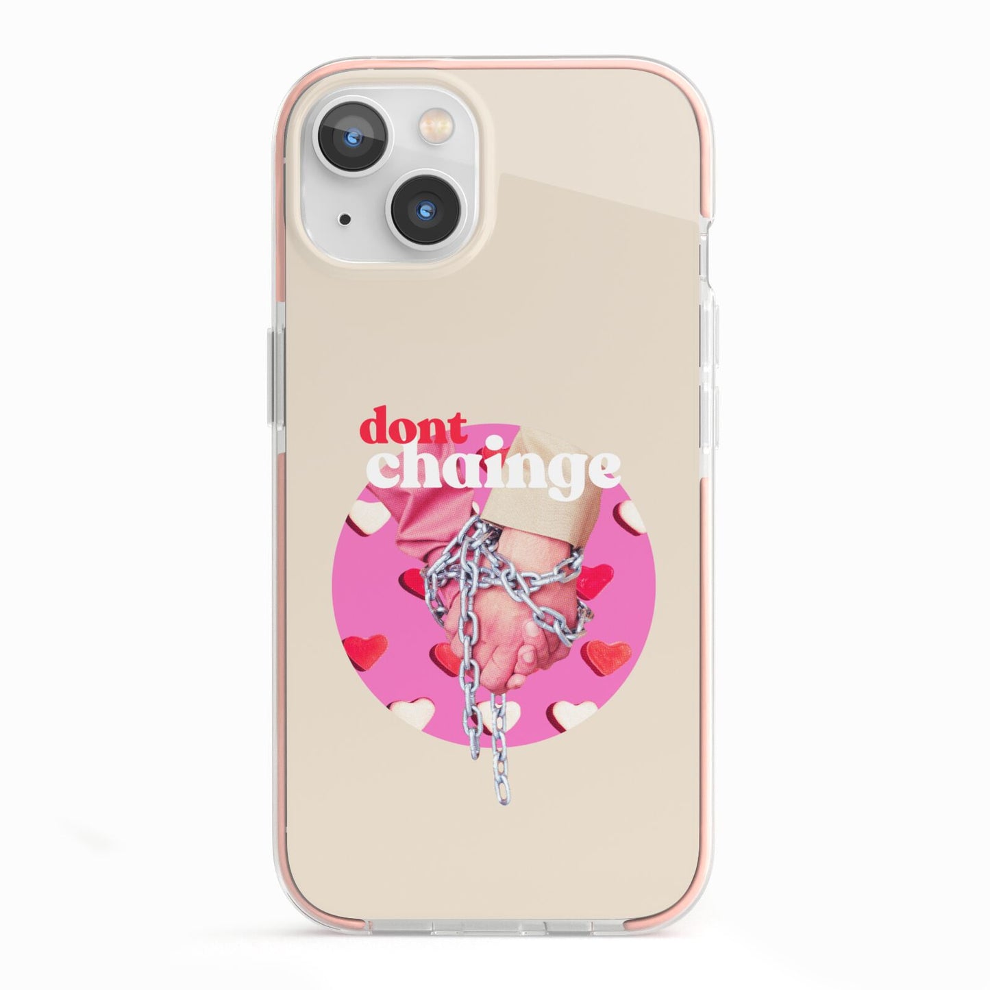 Retro Valentines Quote iPhone 13 TPU Impact Case with Pink Edges